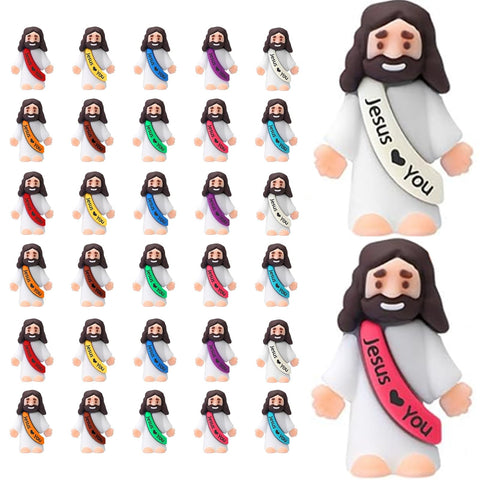 Mini Jesus Figurines Bulk 30PCS Multicolor