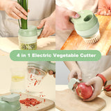 Portable Electric Vegetable Chopper - Green