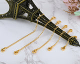 Stainless Steel Necklace Extenders Set of 5 - Gold