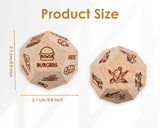 2 Pieces Date Night Dice Set, 1 Couple & 1 Food Decision Dice for Couples, Perfect for Date Nights, Anniversaries, Couple Gifts - Wooden