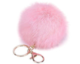 6 Pcs Fluffy Fur Ball Keychain