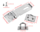 Door Latch Lock 2 Pieces Black Hasp Latch